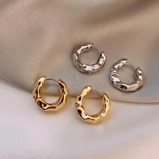 Novos Brincos De Prata Com Círculo De 925 Esterlina Trendy Sell Para Mulheres Orelha Real