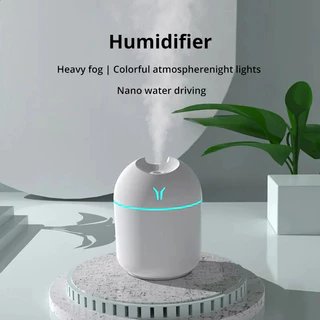 Umidificador De Ar Ultra-Sônico Branco 250ML Luz Romântica USB Difusor De Óleo Essencial Para Carros Purificador De Aroma De Névoa Aniônica