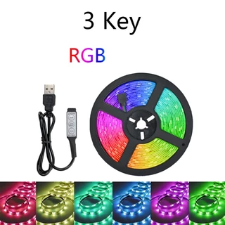 Fita led 3key RGB Luzes Mudança De Cor Lâmpada Pronta Para Uso