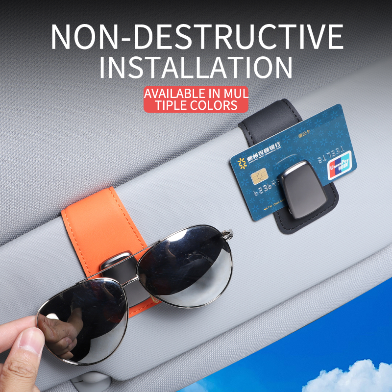 Suporte Para Óculos De Sol Carros Universal Couro