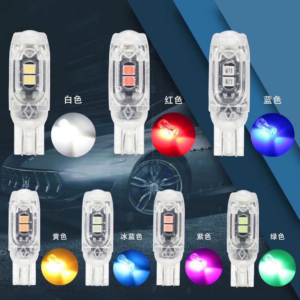 4 peças piscando carro motocicleta T10 lâmpada Led luz de sinalização W5W 194 com indicador de largura da lente estacion