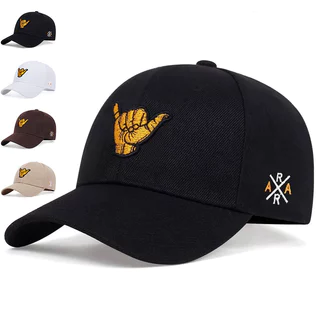 Unisex Finger 6 Side AR Bordado Unisexo Dedo Ajustável Moda Hip Hop Chapéu De Baseball Primavera Outono-Viagem Esportiva Ao Livre Para Mulheres Homens