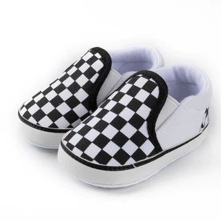 Recém-Nascido Meninos Meninas Sapatos De Bebê Soft-Sole Non-slip Gingham Lona Simples Casual 8 Cores Berço Toddler First Walkers 0-18m