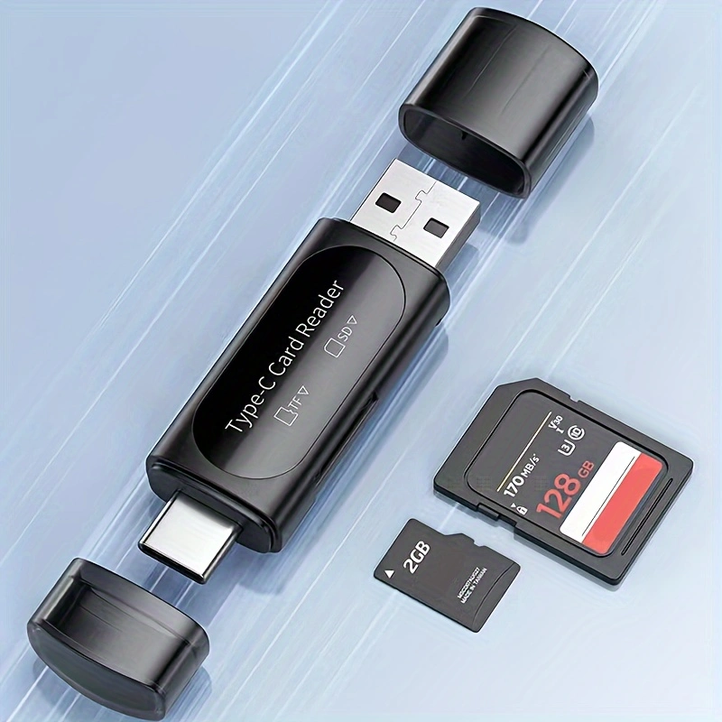 Leitor de cartões USB Micro SD, 4 em 1 tipo C /USB A A SD /Micro SD /SDXC /SDHC Adaptador de cartões