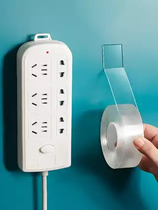 1pcs De 2cm * 3000cm Adesivo Transparente nano Espesso Lavável E Reutilizável De Dupla Face