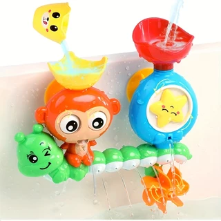 Brinquedos De Banho Para Meninas E Meninos , Água De Banheira Recém-Nascidos Pré-Escolares Coloridos Interativos Duráveis Bebês , Lagartas De Macaco Bonitas