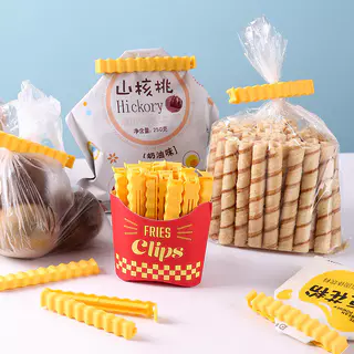 12pçs clipes de vedação para batatas fritas, clipes magnéticos de vedação de alimentos, clipes resistentes à umidade