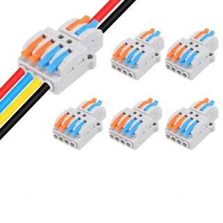 5 Pcs Conectores De Fio De Emenda Compactos Kit De Alavanca De Sortimento , Conector De Fiação Rápida