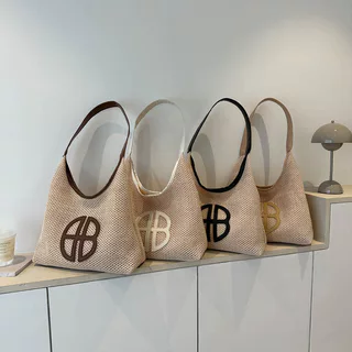Moda Contraste Cor Carta Decoração Carta Decoração Grande Capacidade Saco de Ombro Tote