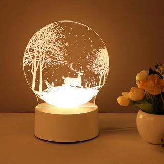 Lâmpada Noturna 3D Luz Nocturna Acrílica Led USB