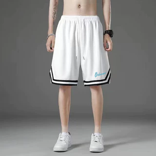 Calções esportivos Calções masculinos Calções esportivos de malha da moda Calças esportivas de cinco pontos Calças grandes Calças masculinas de verão Novo estilo Nicho de Verão Calças médias