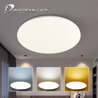 Luz De Teto Ding Dian Led Moden Tricolor Branca 370MM/470MM Ultra Estreita Bezel Painel De Fácil Instalação