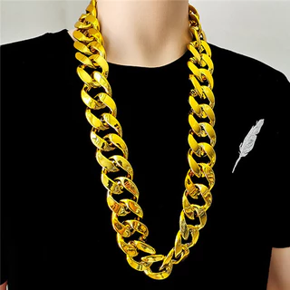 1 Hip Hop simulação grande corrente tirano Local masculino dourado plástico desempenho adereços Hip Hop pessoas sociais