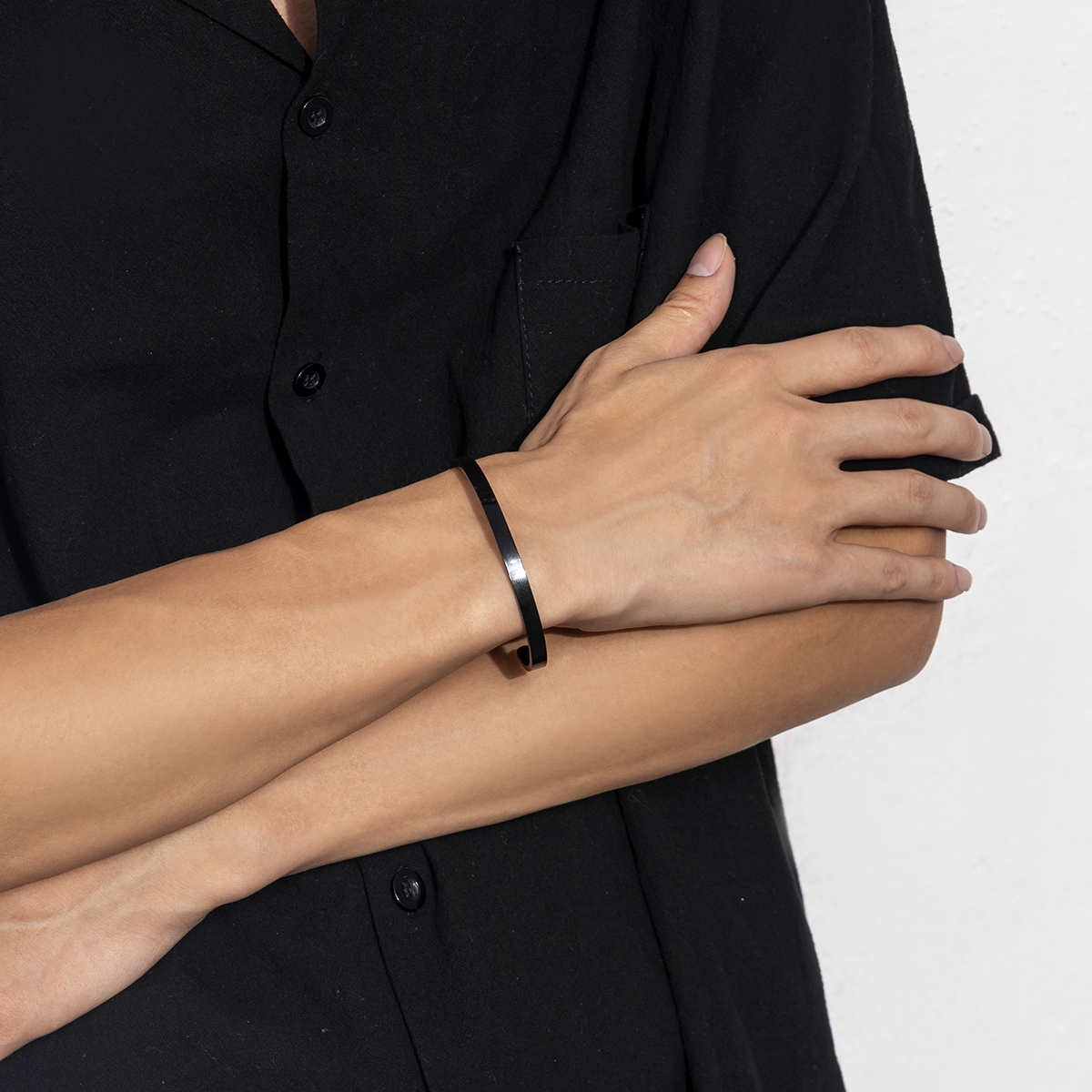 Encantos Bracelect De Punho Redondo Aberto Simples Para Homens Cavalheiro Da Moda Bangle on the Wrist Accessories 2024 Fashion Jewelry Boy Gifts Masculinos