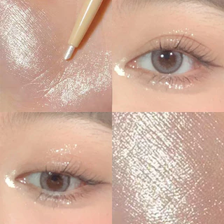 Hisyi Acabamento de Caneta de Bicho-da-seda deitado Caneta de bicho-da-seda Perolada Mate Fino Intermitente Puro Desejo Brilhante Esboço para o Reparo da Sombra Destaque Feminino