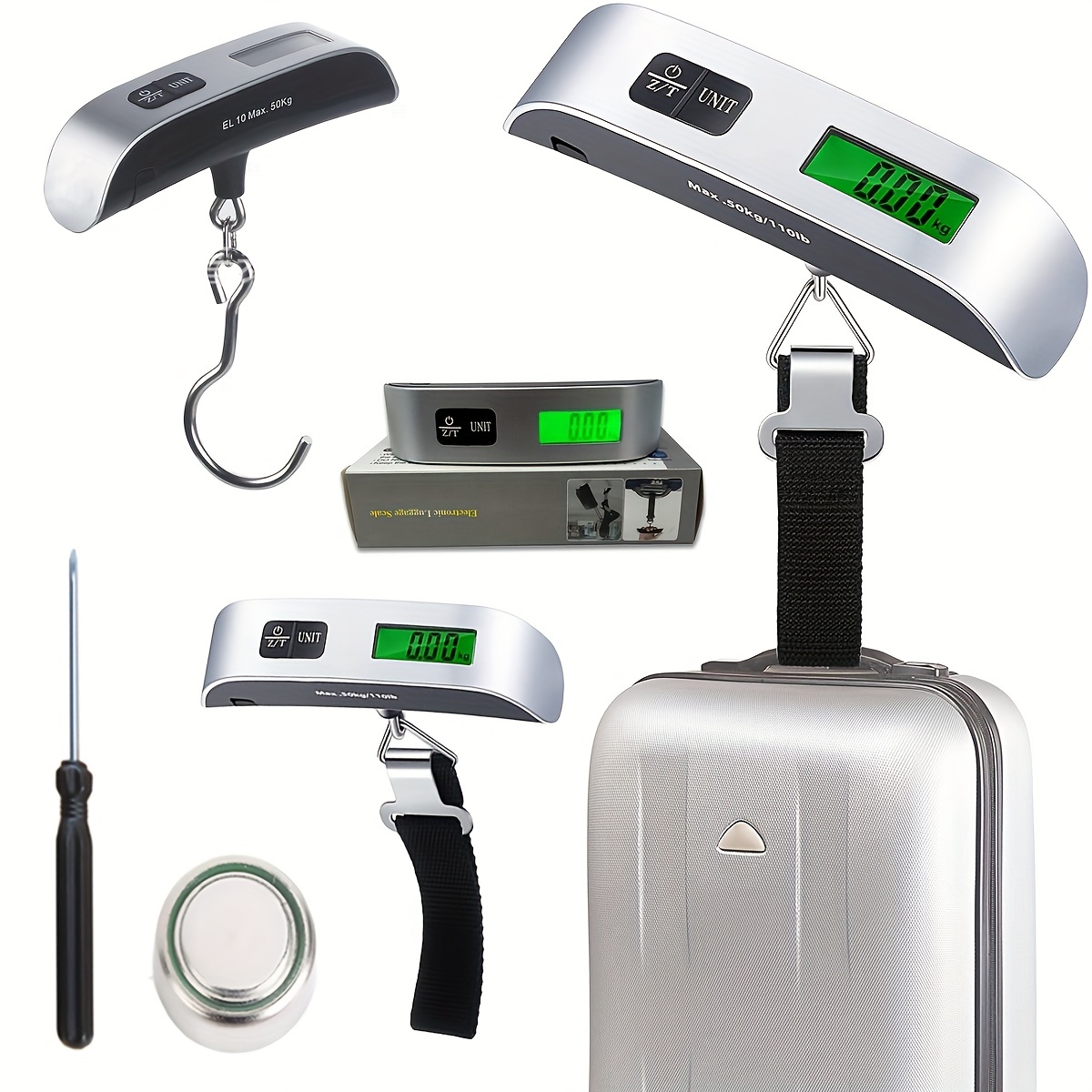 Balança de bagagem, peso portátil digital da mala para viagens com ...