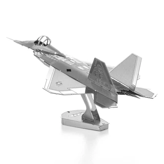 F-22 Fighter 3D Metal Model Quebra-Cabeça 3D Criativo Modelo De Feito À Mão