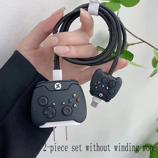 Conjunto de 2 peças adequado para carregador capa protetora 3D desenho animado bonito capa protetora para cabo de dados Console de jogos 20W 18W Ipad Usb capa protetora para cabo de dados