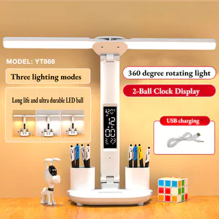 3 Cores Claras LED Candeeiro De Mesa Mudança USB Fita Exibição Estudo Luz Proteção Para Os Olhos Escritório Quarto Ilumi
