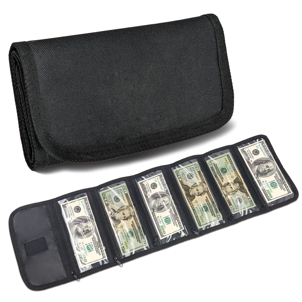 Carteira De Dinheiro , Organizador Para Com 6 Zippered Pocket Multipack Money Pouch Envelope