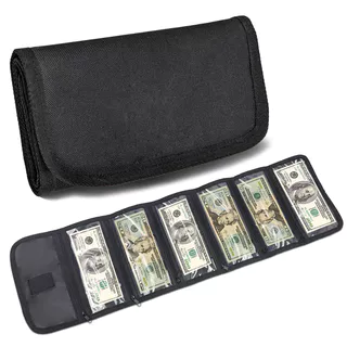 Carteira De Dinheiro , Organizador Para Com 6 Zippered Pocket Multipack Money Pouch Envelope