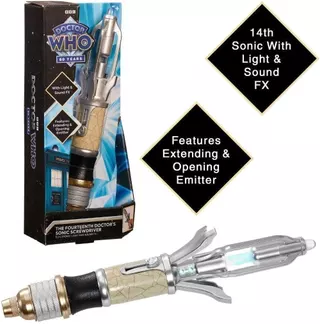 Doctor Who : 14th Sonic Screwdriver Toy Com Luz E Som