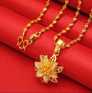 Conjunto De Duas Peças De Colar De Flores De Lírio Elegante E Doce Da Moda