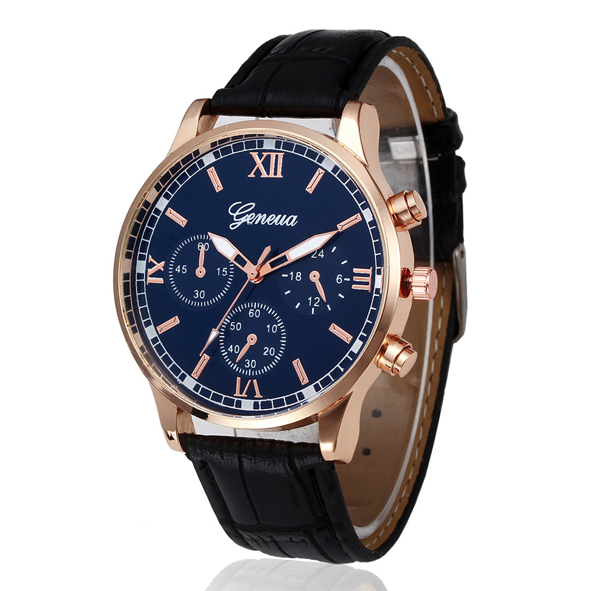 Novo Calendário Explosivo De Negócios De Moda Masculina Relógio Decorativo De Seis Pinos De Quartzo Com Cinto De Aço