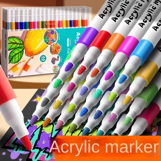 Conjunto De Canetas De Marca Acrílica Anime Brush Art Stacked Color Caneta Aquarela Impermeável Com Várias Cores