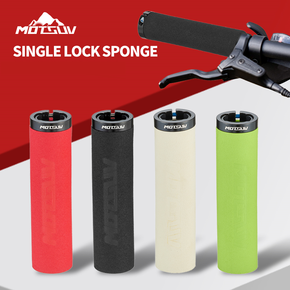 Punho De Bicicleta MOTSUV Punhos Soft Sponge Anti-Derrapante Amortecedor Para MTB Mountain Bike Handle Bar Grip Cycling Acessórios