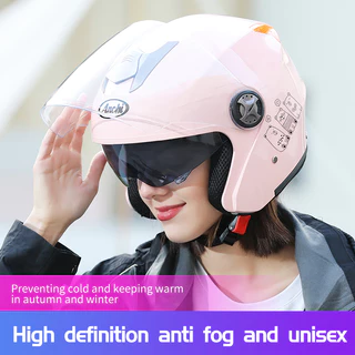 Anchi 3C Capacete de veículo elétrico com bateria certificada Capacete de motocicleta feminino Capacete de motocicleta masculino Capacete de inverno Quatro Estações Meio Hel
