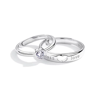 Eterno Nó Concêntrico De Casal Anel Homens E Mulheres Oco De Amor Em Forma De Diamante De Longa Distância De Uma Só Mente