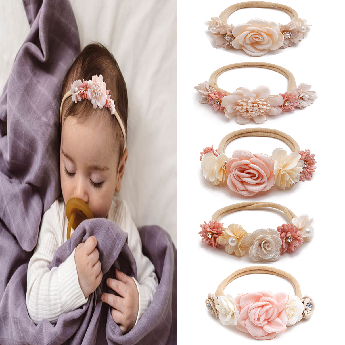 Conjunto de 1 peça Acessórios para Cabelo Infantil Acessórios para Cabelo Infantil Fita Criativa para Cabelo Nylon Não Machuca a Pele Anel Elástico para Cabelo Confortável Acessórios para Cabelo Macio Decoração