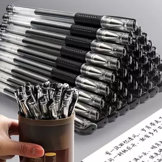 30pcs Caneta Neutra 0,5 De Assinatura De Escritório Esferográfica À Base De Água Para Estudantes De Carbono Preto