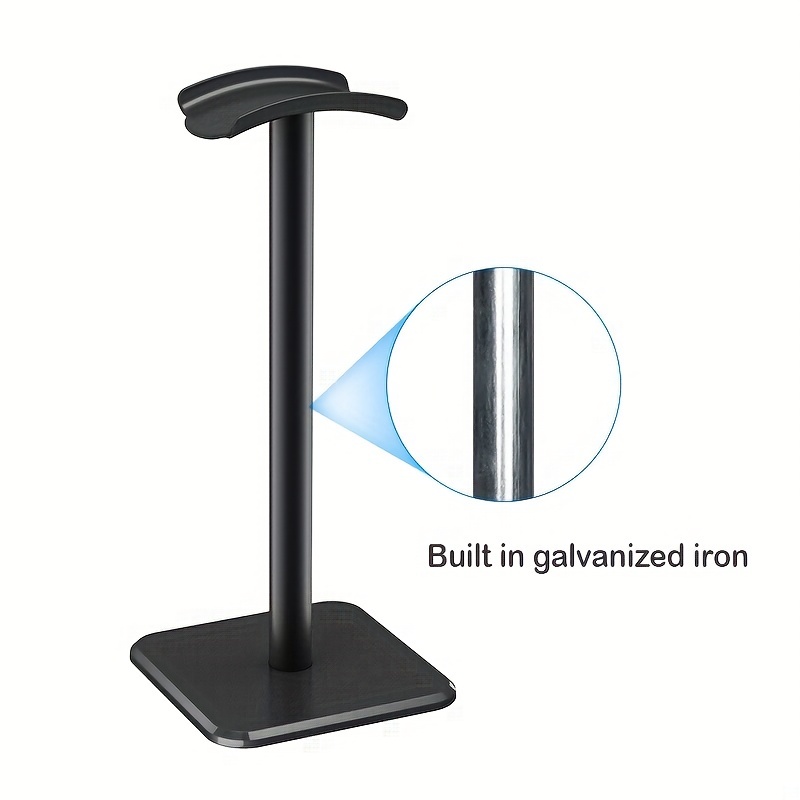 Suporte Para Fone De Ouvido Preto , Pode Armazenar Fones Em Casa , Com Design Destacável , Robusto E Durável , Adequado A Maioria Dos
