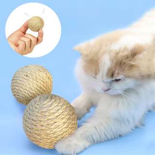 Bola de Linho de Linho de Gato Resistente a Arranhões Bola de Sino Sonoro 5pcs /pc