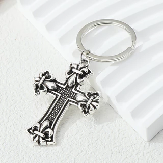 Chaveiro Clássico Cross Vintage Alloy Religioso Para Jóias Feitas À Mão Amigo