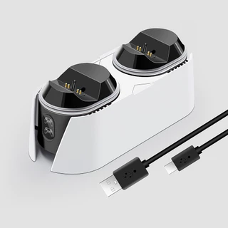 Jomaa Ps5 Gamepad Estação de Carregamento Duplo Controlador de Jogos sem fio Sony Playstation 5, Ps5 Acessórios Suporte de Carregamento Rápido