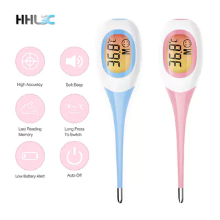 Termômetro Retroiluminado Sonda Macia Digital De Febre Rápida À Prova D'água Medidor De Temperatura Oral Das Axilas Febril Clínico Bebê Adulto