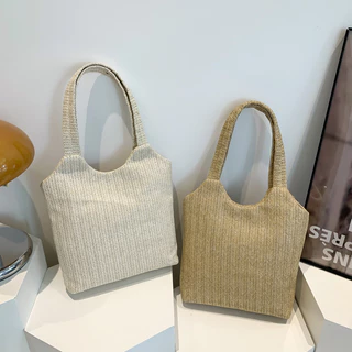 Bolsa de Verão Estilo Férias de Verão Saco de Palha Grande Capacidade Saco de Viagem de Lazer Saco de Praia Saco de Praia Tecido no Ombro