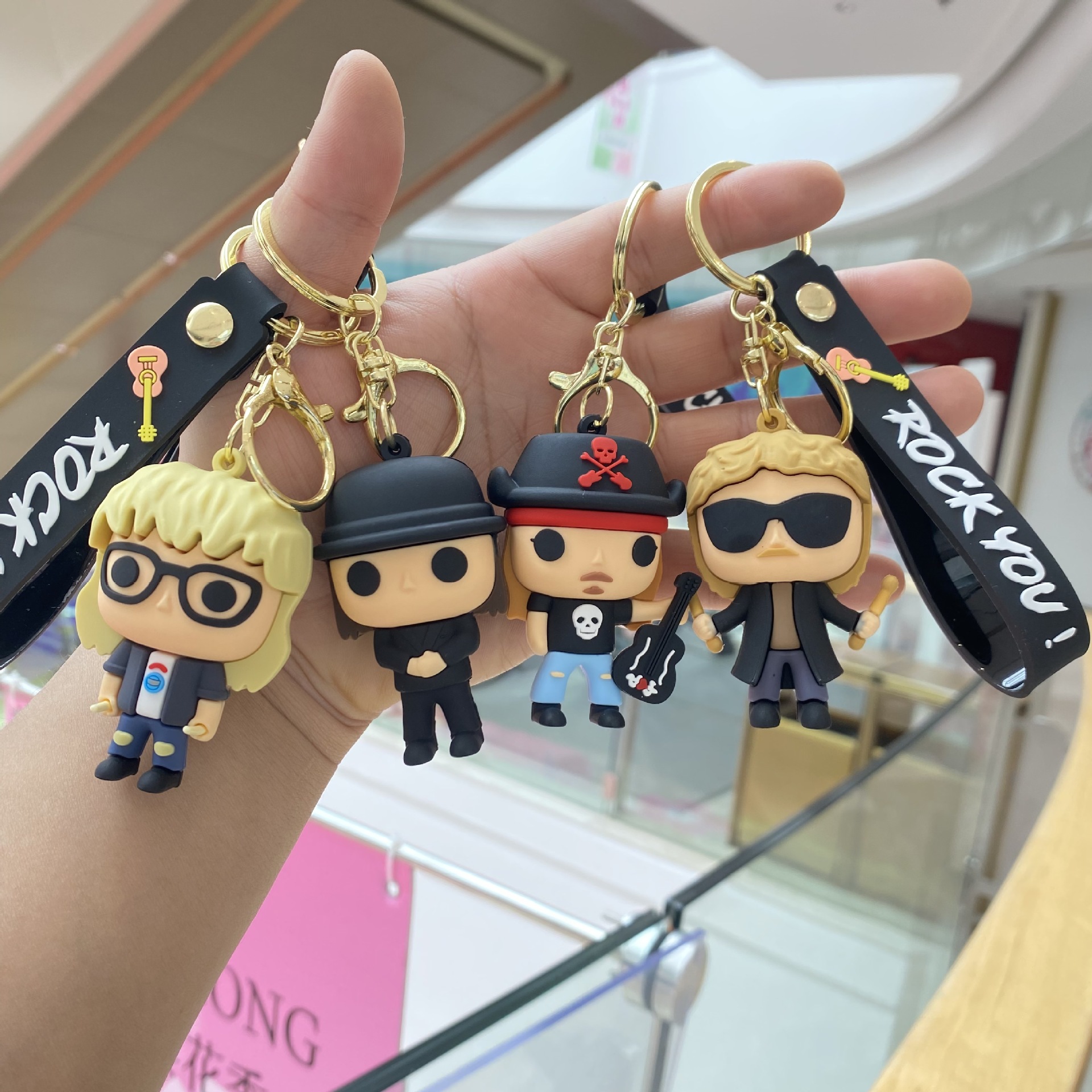 Chaveiro Punk Rock Sea Carp Keychain Cartoon Bonitinho Cartoon Studentbag Pingente ins Girl Heart Girlfriend Gift Pingente