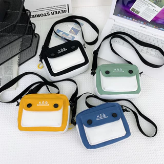 1 PCS Novo Saco Versátil De Lona Sólida Colorida Mini Com Zíper Aberto E Fechado Quadrado Pequeno Para Homem De Quarto Único De Corpo Cruzado Exercício Ao Ar Livre