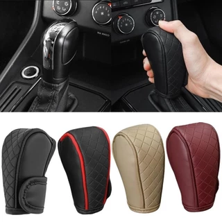 1Pcs Universal Car Shift Handle Cover PU Couro Antideslizante Tampa Protetora Da Decoração Do Interior Carro Acessórios