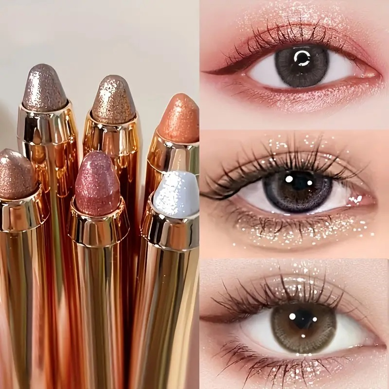  Caneta de Sombra de Alto Brilho Caneta de Seda Preguiçosa deitada Caneta de Seda de Duplo Brilho