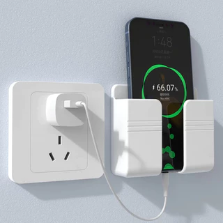 Suporte De 1 Peça Para Telefone Celular Montado Na Parede Organizador De Caixa De Armazenamento Controle Remoto Plugue De