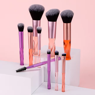10 Novo Estilo Conjunto de Escova de Maquiagem Profissional Conjunto de Escova Mini Blush Escova em Pó Solto Escova de Pó Escova de Pó para Sombra Conjunto Completo Conjunto de Presente de Viagem