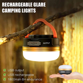 Lanterna de acampamento recarregável USB com luz para barraca LED com 1800mAh, 3 modos, base magnética e gancho Luzes de acampamento à prova d'água IP65 Lâmpada SOS para caminhadas ao ar livre e pesca