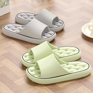 Chinelos de Cor Sólida Simples para Mulheres, Sapatos Casuais de Solo Macio, Chinelos Confortáveis para Banheiro Doméstico Indoor