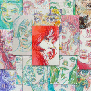 48 pcs Adesivos Criativos Exclusivos Para Pintura A Óleo De Grafite , De Vinil Cartoon À Prova D'água , Garrafa De Água , Almofada , Telefone , Laptop , Livro De Recortes E Bagagem