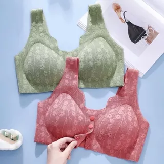 Sutiã Feminino De Renda Látex Sem Fio Conforto Ajustável Push Up Lingerie Feminina